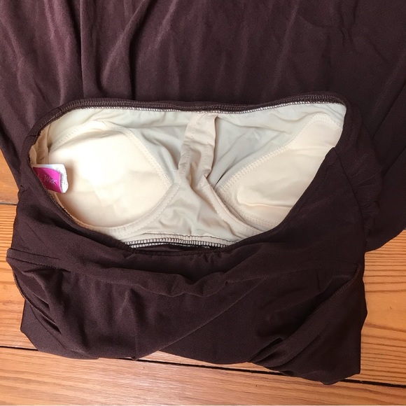 Niki Wior Brown Swim Strapless Dress, EUC, S - Picture 11 of 14